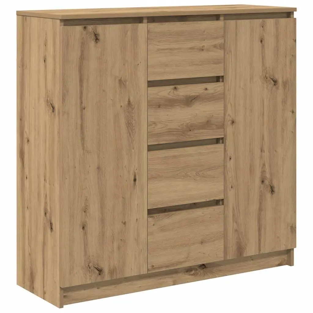 Sideboard Storage Cabinet Engineered Wood Brown Spacious Living Room