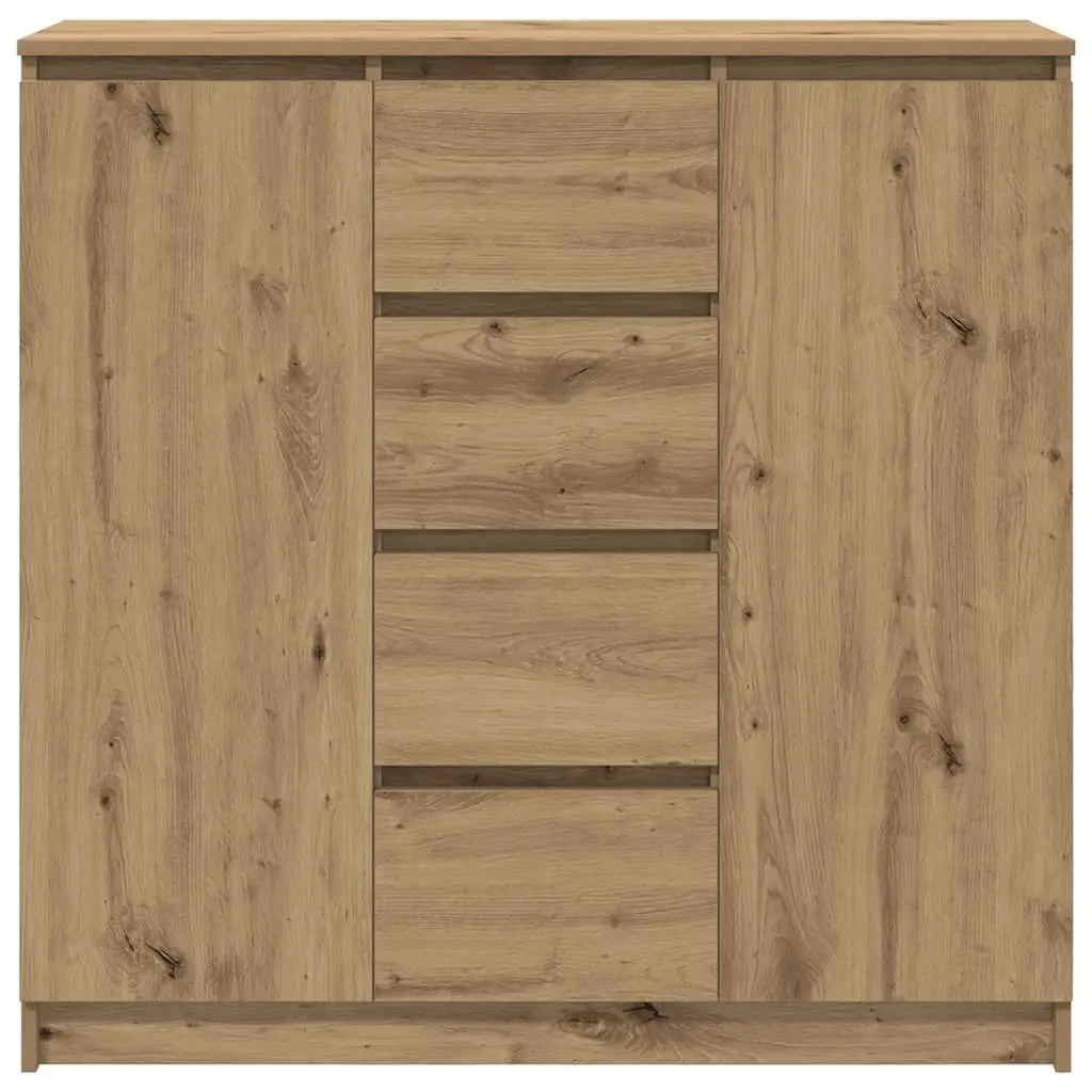 Sideboard Storage Cabinet Engineered Wood Brown Spacious Living Room