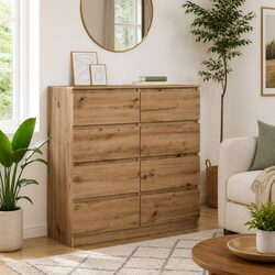 Engineered Wood Brown Storage Cabinet Sideboard 100x35x99cm