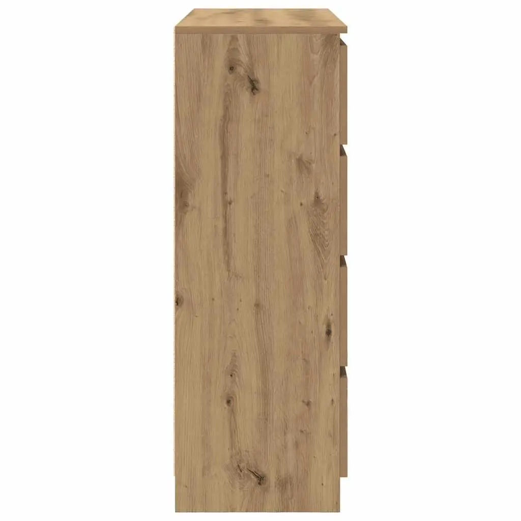 Sideboard Engineered Wood Storage Cabinet Ample Space 100x35x99cm Brown