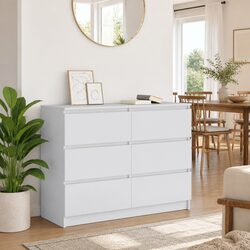 Engineered Wood Sideboard 100x35x76 cm in White