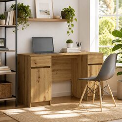 Engineered Wood Writing Desk with Ample Storage