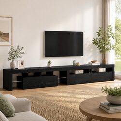 3-Piece Media Storage Unit in Black Oak