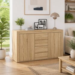 Buffet Cabinet Brown Engineered Wood 120x36x69cm