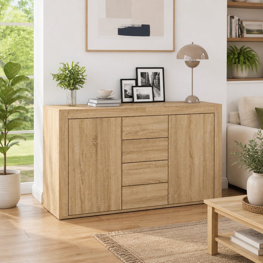 Buffet Cabinet Brown Engineered Wood 120x36x69cm