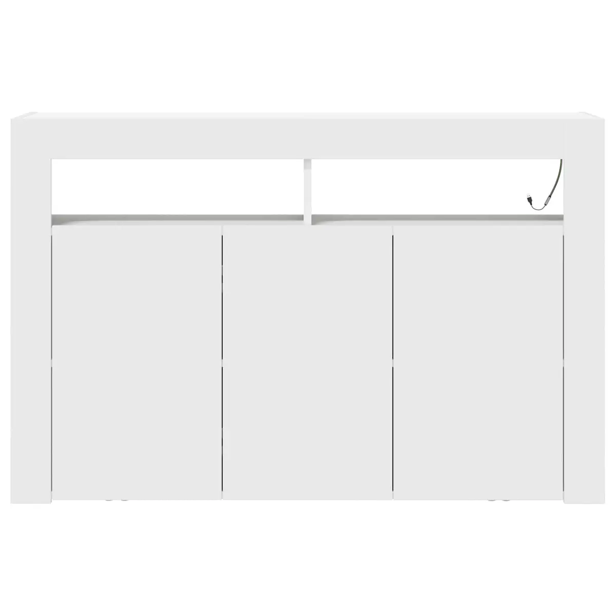 Sideboard with RGB LED Lights Modern Engineered Wood White 116 x 30 x 75 cm