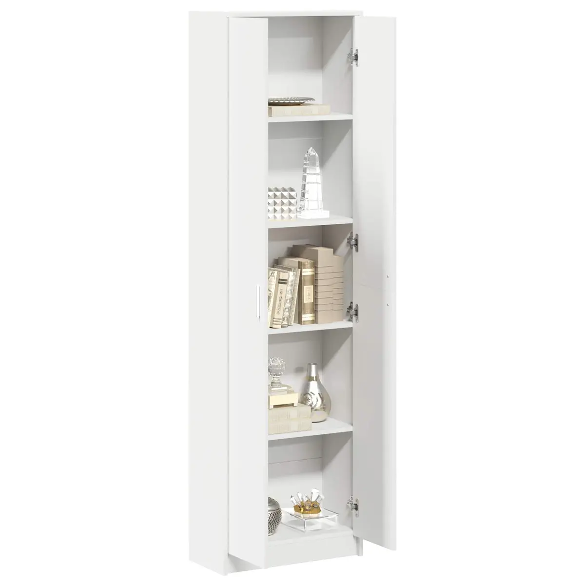 White Wardrobe with Shelf Storage Cabinet Cupboard Bedroom Furniture 55x25x189cm
