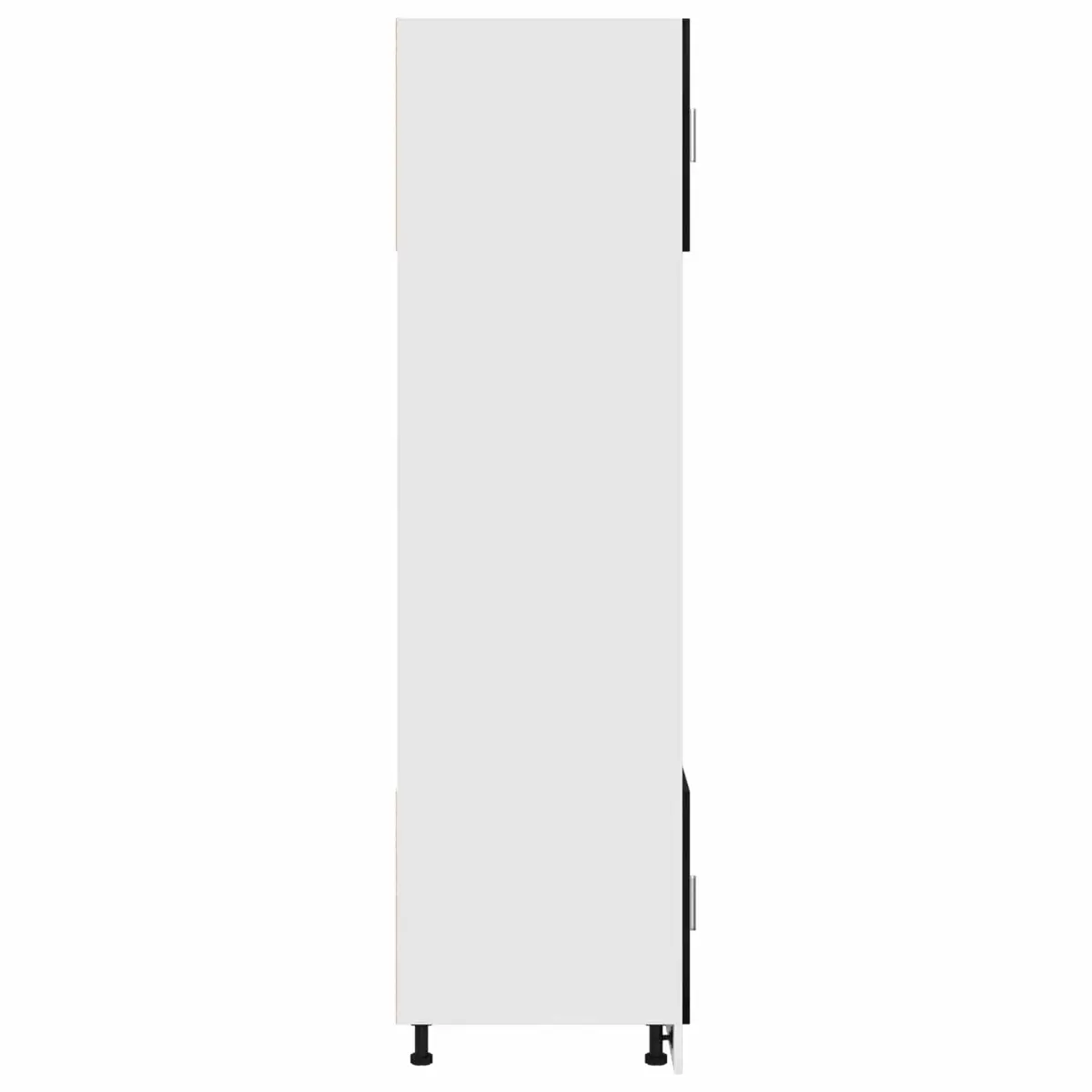 Hanging Cabinet Modern Black Oak Engineered Wood 60x57x207cm Kitchen Storage