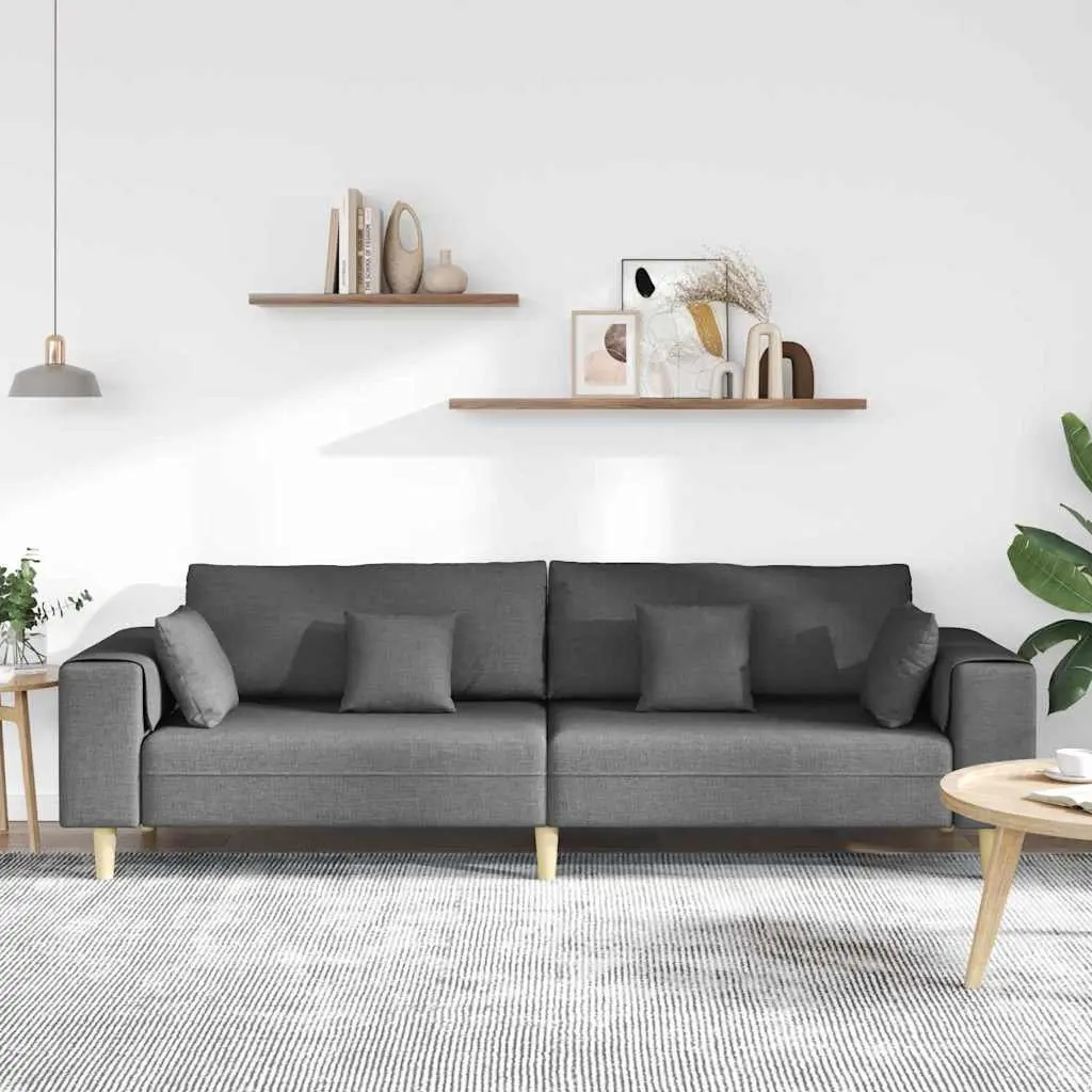 Fabric Sofa Spring Support 250cm Grey