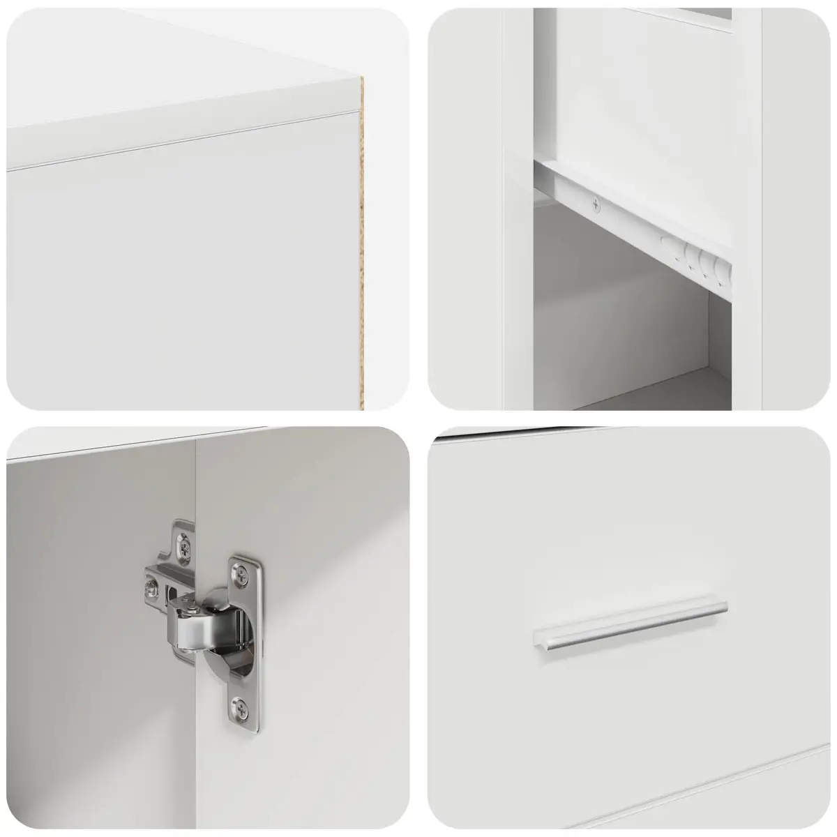 Corner Desk with Drawer Space Saving 102 x 88 x 75 cm White