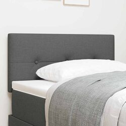 LED Headboard 100cm Grey Fabric Adjustable Height Modern Bedroom Wall Mounted