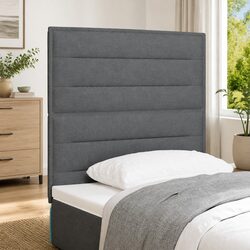 Adjustable Dark Grey LED Headboard with RGB Lights 80 cm