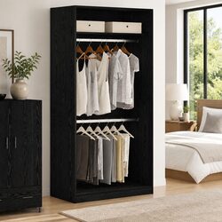 Stylish Black Oak Wardrobe with Timeless Design