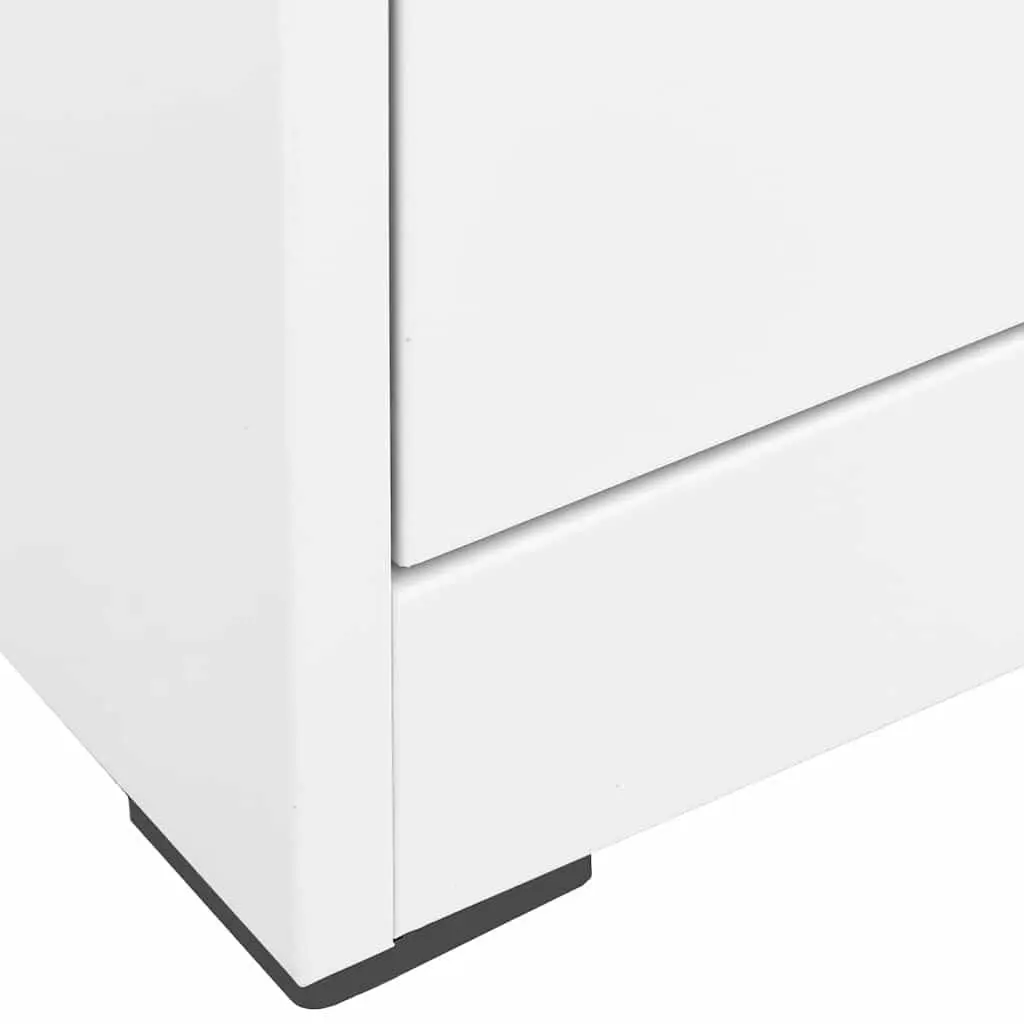 Filing Cabinet Steel 2 Drawer White 46x62x72.5cm