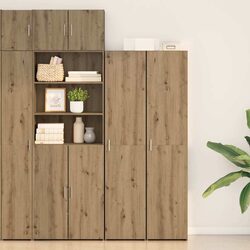 Engineered Wood Highboard Brown Cabinet 40 x 42.5 x 185 cm