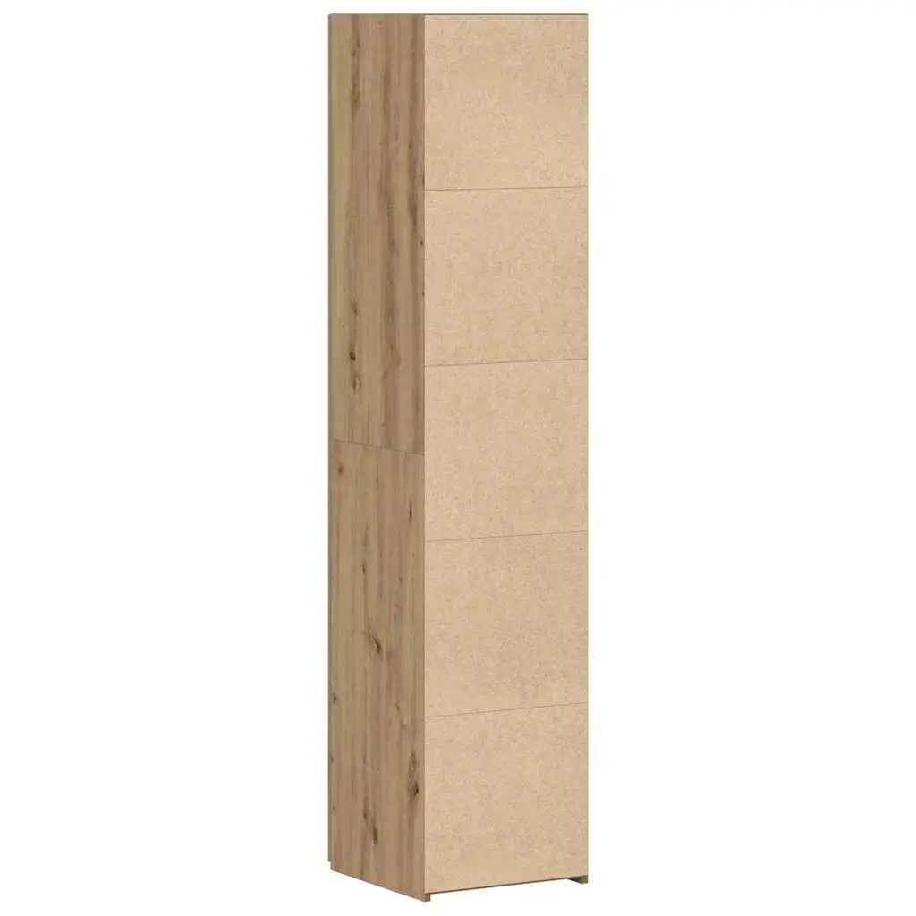 Highboard Engineered Wood Storage Furniture Modern Minimalist Tall Slim Profile Brown 40 x 42.5 x 185 cm