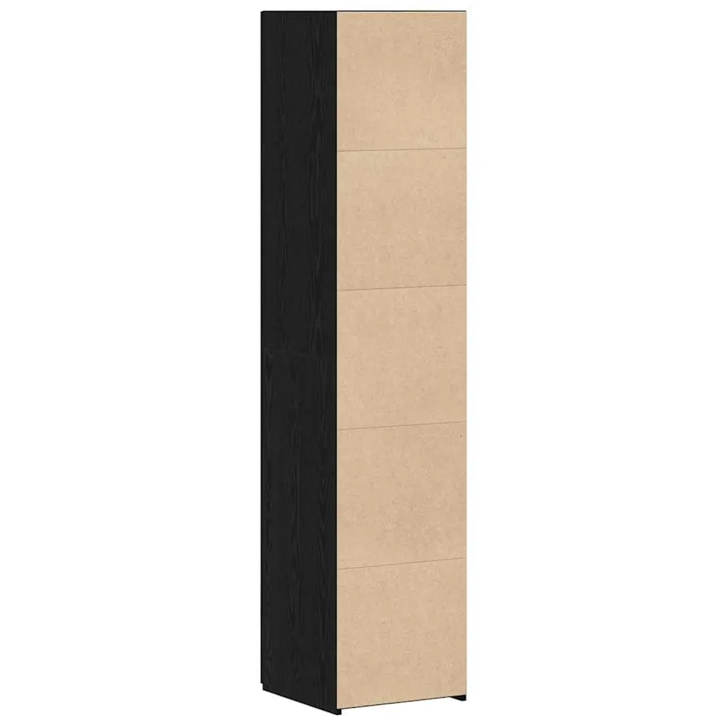 Highboard Engineered Wood Storage Cabinet Slim Profile 40 x 42.5 x 185 cm Black