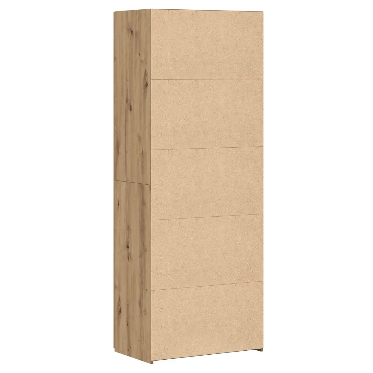 Brown Engineered Wood Highboard Storage Cabinet 70x42.5x185cm Modern Sideboard