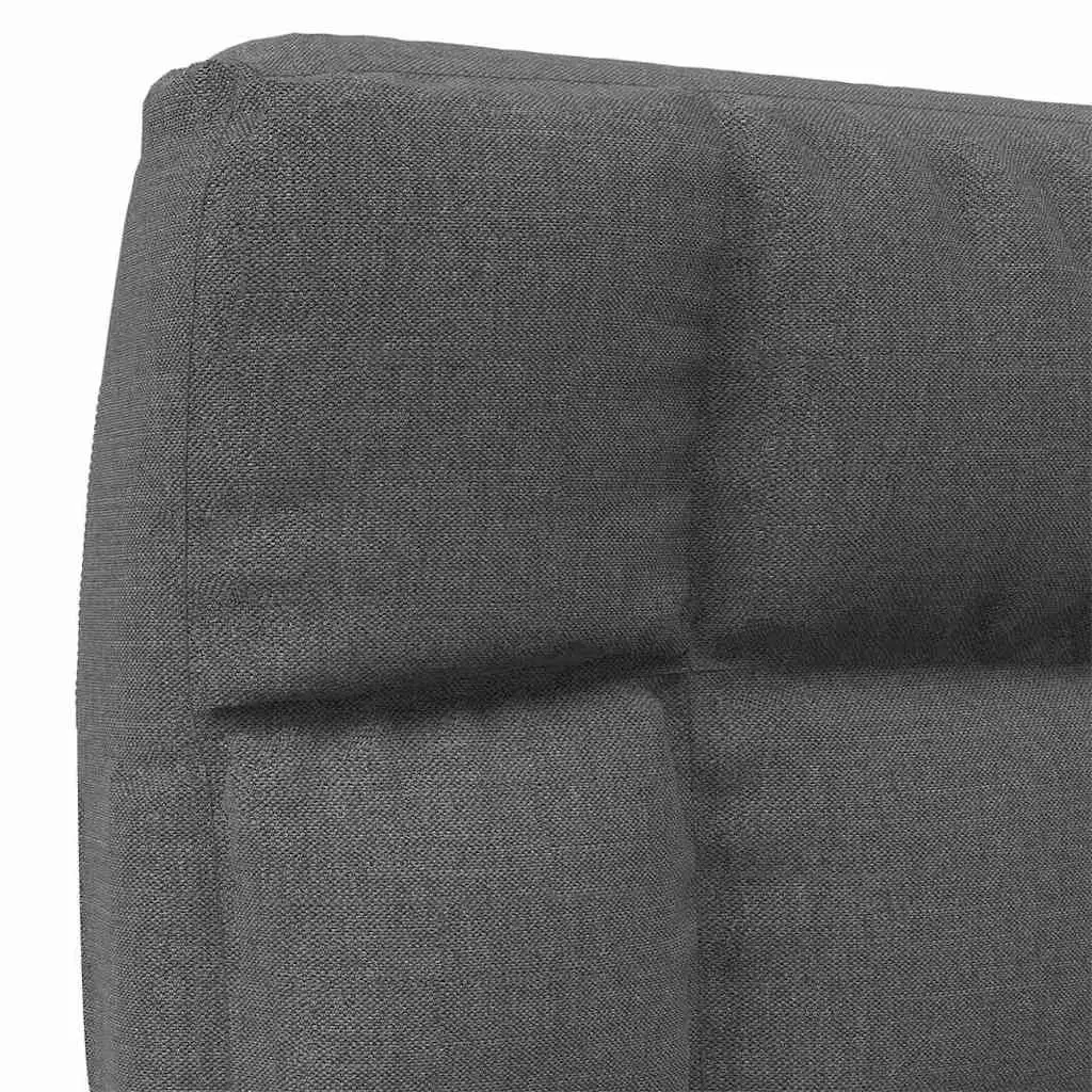 Folding Floor Chair Adjustable Reclining Seat Padded Comfort Grey Fabric