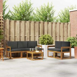 Outdoor Sofa Set 6 Piece Modular Lounge with Cushions