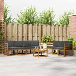 Modular Outdoor Sofa Set 8 Pieces in Solid Acacia Wood