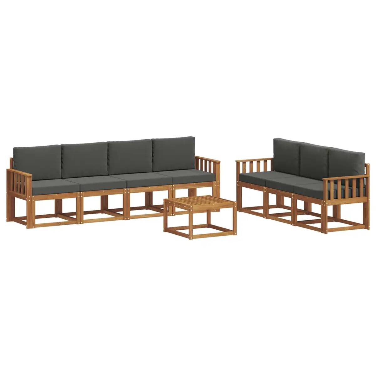Outdoor Sofa Set 8 Pieces Solid Acacia Wood Garden Furniture Lounge with