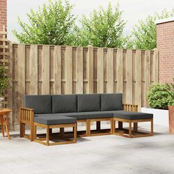6-Piece Outdoor Sofa Set with Cushions, Modern Design
