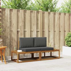 2-Piece Rectangular Outdoor Sofa Set in Engineered Wood