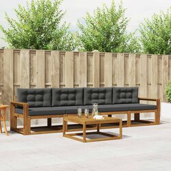 5 Piece Outdoor Sectional Sofa Set – Modern Acacia Design