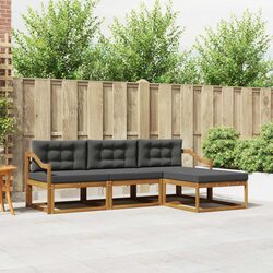 Weather-Resistant 4-Piece Sectional Sofa Set for Outdoors