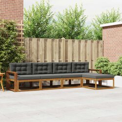 Modular 5 Piece Outdoor Sectional Sofa Set with Cushions