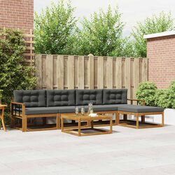 Modular Outdoor Sofa Set 6 Pieces with Cushions for Patios
