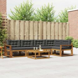 6-Piece Modular Outdoor Sectional Sofa Set with Cushions