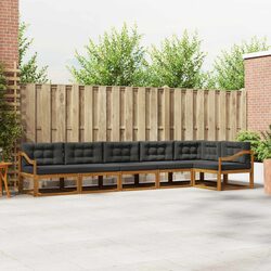 Outdoor Modular Sectional Sofa Set 6-Piece with Cushions
