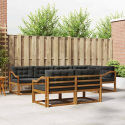 7-Piece Outdoor Sectional Sofa Set with Acacia Wood