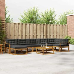 8-Piece Outdoor Sectional Sofa Set in Acacia Wood