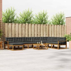 9-Piece Outdoor Sectional Sofa Set for Garden and Patio