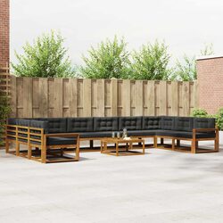 Durable 11 Piece Outdoor Sectional Sofa Set for Patios
