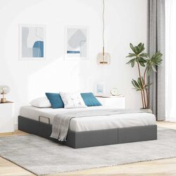 Stylish Grey Storage Bed Enhancing Modern Bedroom Aesthetics