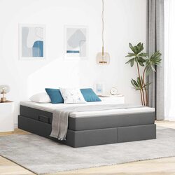 Storage Bed with Hydraulic Lift and Mattress 152 x 203 cm