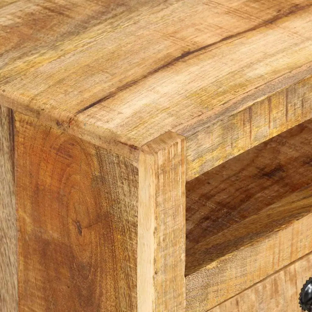 TV Cabinet Solid Mango Wood Storage 110x30x40cm Brown