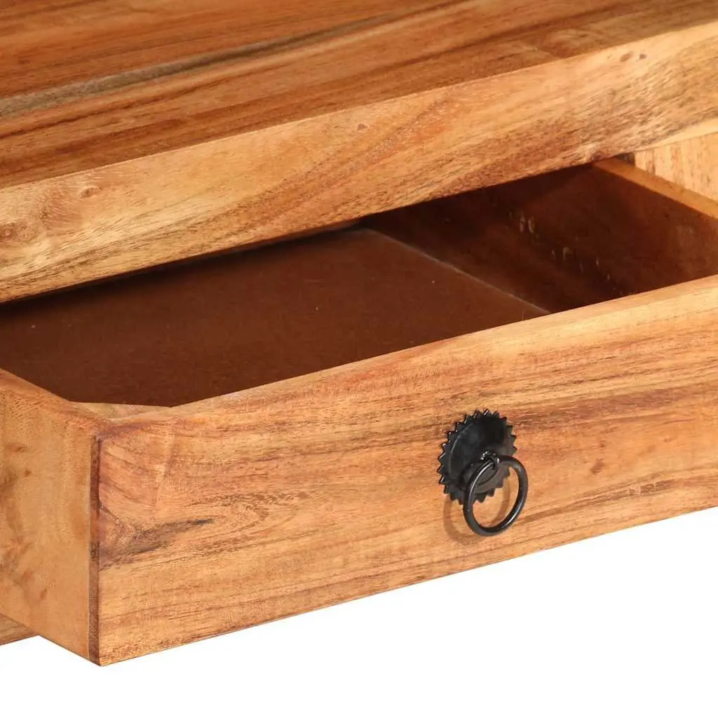 TV Cabinet Solid Acacia Wood Storage Unit with Drawers 110x30x40 cm Brown