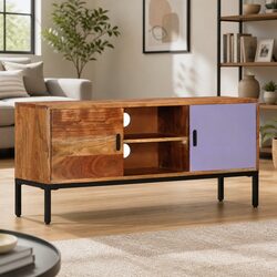 Honey Brown Grey TV Storage Cabinet 110x30x50 cm