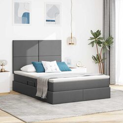 Storage Bed with Headboard, Hydraulic Lift 137 x 190 cm