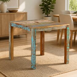 Dining Table Made from Solid Reclaimed Wood, 82x80x76 cm