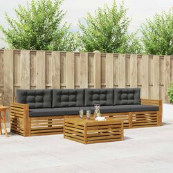 Modular Outdoor Sofa Set - 5 Pieces with Cushions