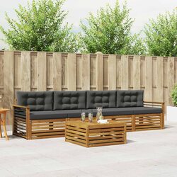 5-Piece Modular Outdoor Sofa Set in Acacia Wood