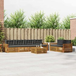 7-Piece Garden Sofa Set Made of Solid Acacia Wood