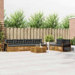 7-Piece Modular Outdoor Sofa Set with Weather-Resistant Cushions
