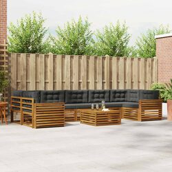 Modular 8 Piece Outdoor Sofa Set with Acacia Wood